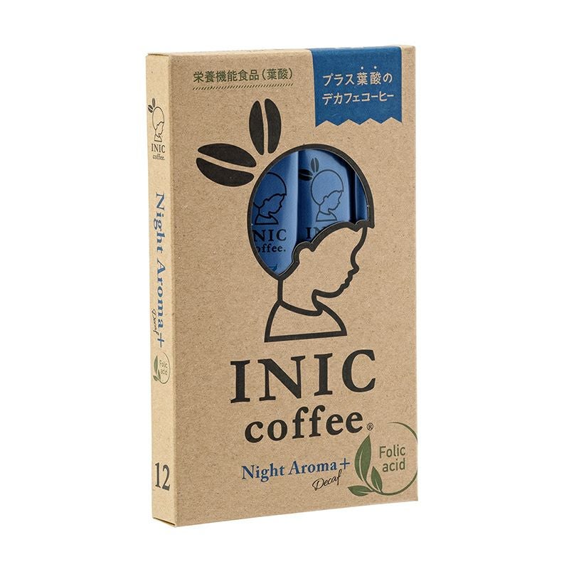 INIC coffee Night Aroma +（葉酸） デカフェスティックコーヒー／12本