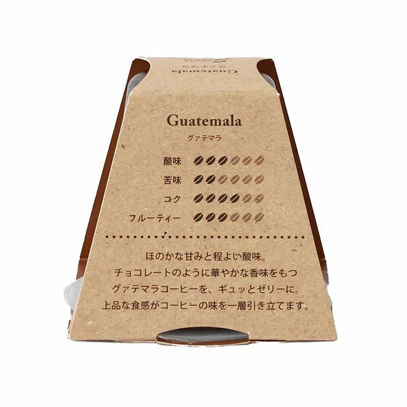 INIC coffeeゼリーグァテマラのパッケージ裏面味わい評価