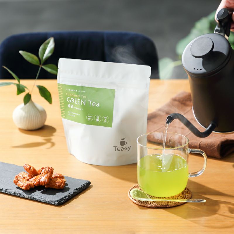 Tea-sy緑茶をホットで作るイメージ